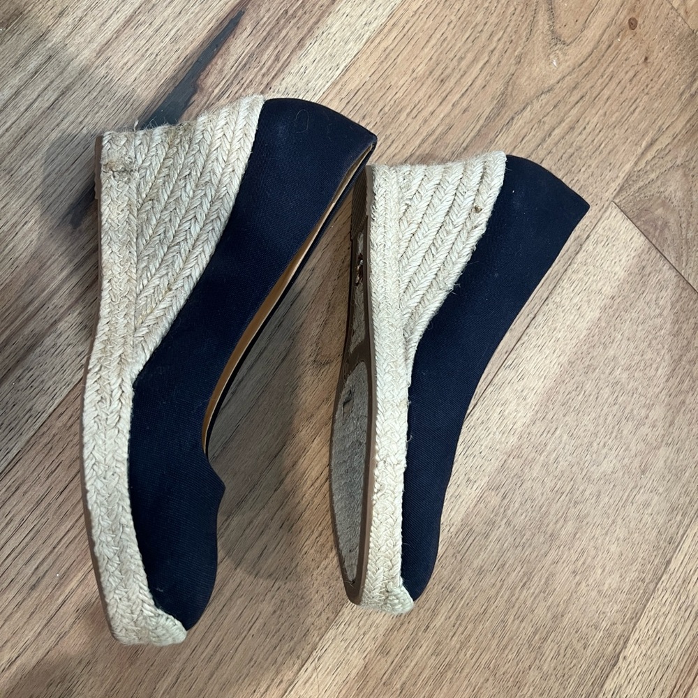 EUC J Crew Women’s Seville Wedge Espadrilles - Navy - 8.5 - Picture 4 of 5